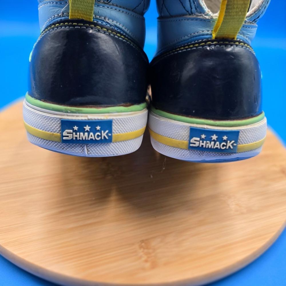 Rare Shmack Crowbar High Top Blue Lime Y2K Streetwear Shoes‎ Men's 8.5 - Picture 8 of 9